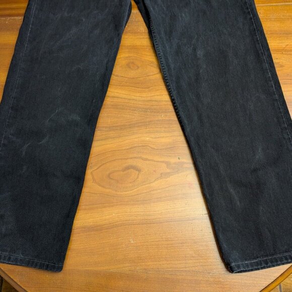 Vintage Levis 550 Jeans Mens 36x33 Black Denim Relaxed Fit Tapered Leg 2001 Y2K - Picture 5 of 14